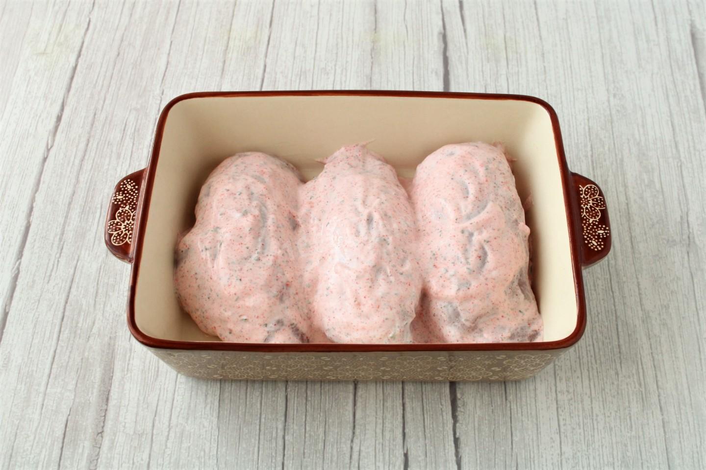 Шаг 4 приготовления Сочные куриные грудки в духовке