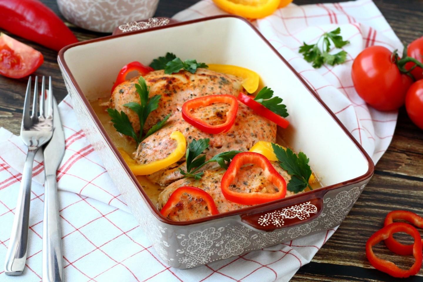 Шаг 6 приготовления Сочные куриные грудки в духовке