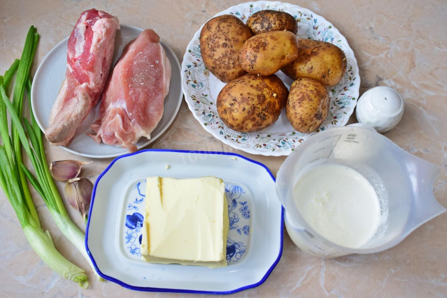 Шаг 1 приготовления Картошка с мясом по французски в духовке