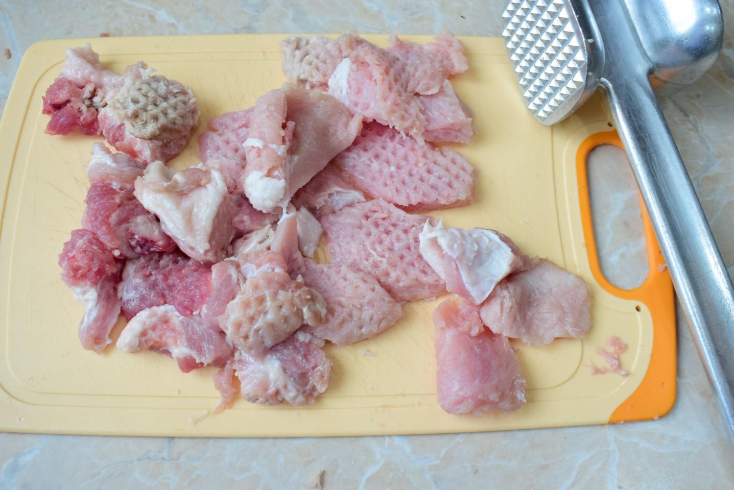Шаг 2 приготовления Картошка с мясом по французски в духовке
