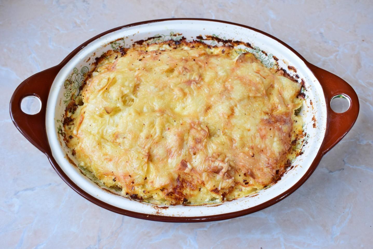 Шаг 9 приготовления Картошка с мясом по французски в духовке