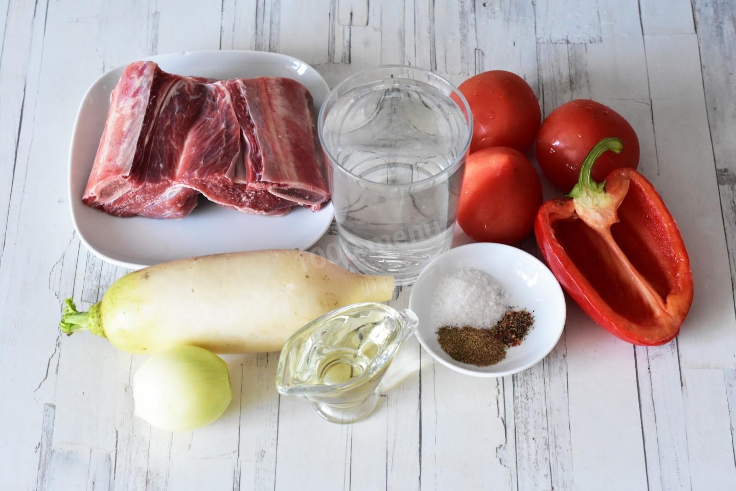 Шаг 1 приготовления Рис с мясной подливкой на сковороде