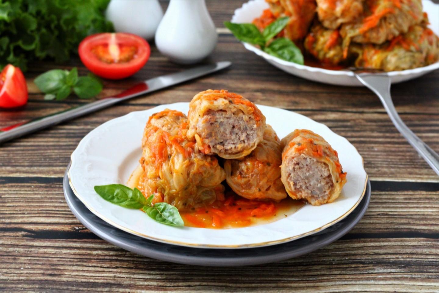 Обложка рецепта Капустные голубцы из свежей капусты с мясом в кастрюле
