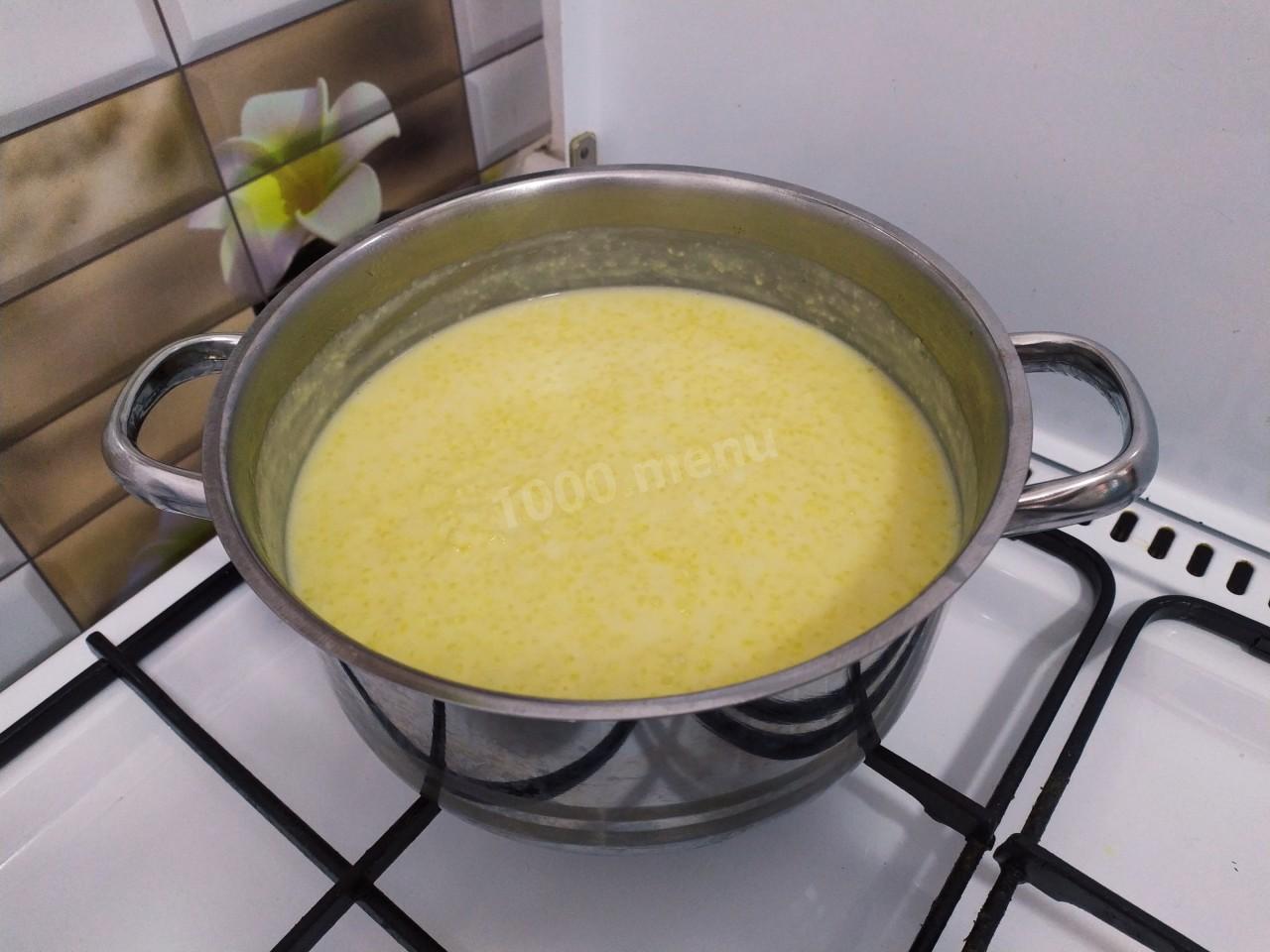 Шаг 8 приготовления Каша пшенная в кастрюле на молоке