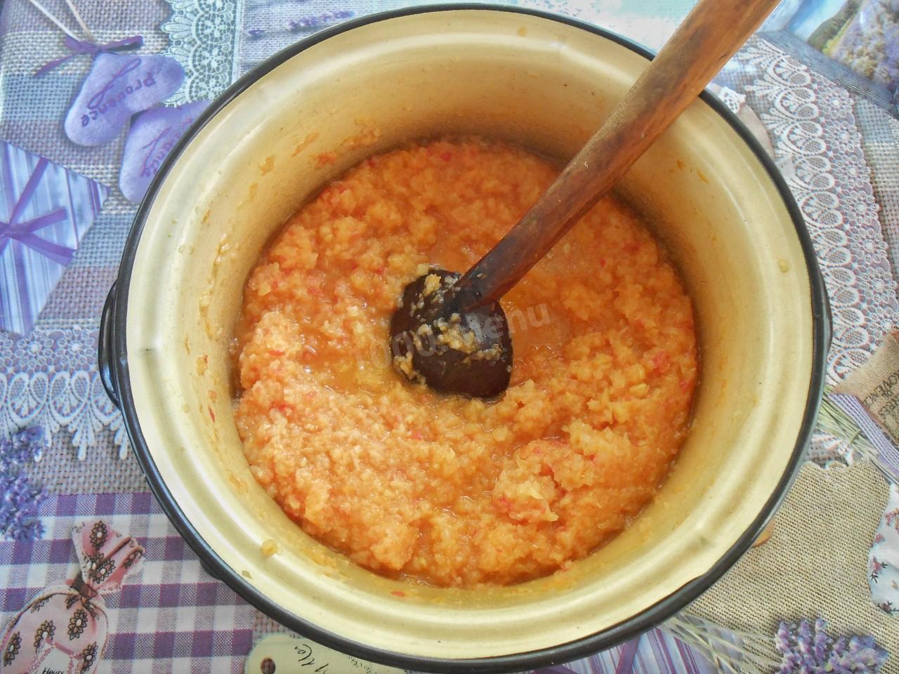 Шаг 10 приготовления Кабачковая икра простая через мясорубку без чеснока