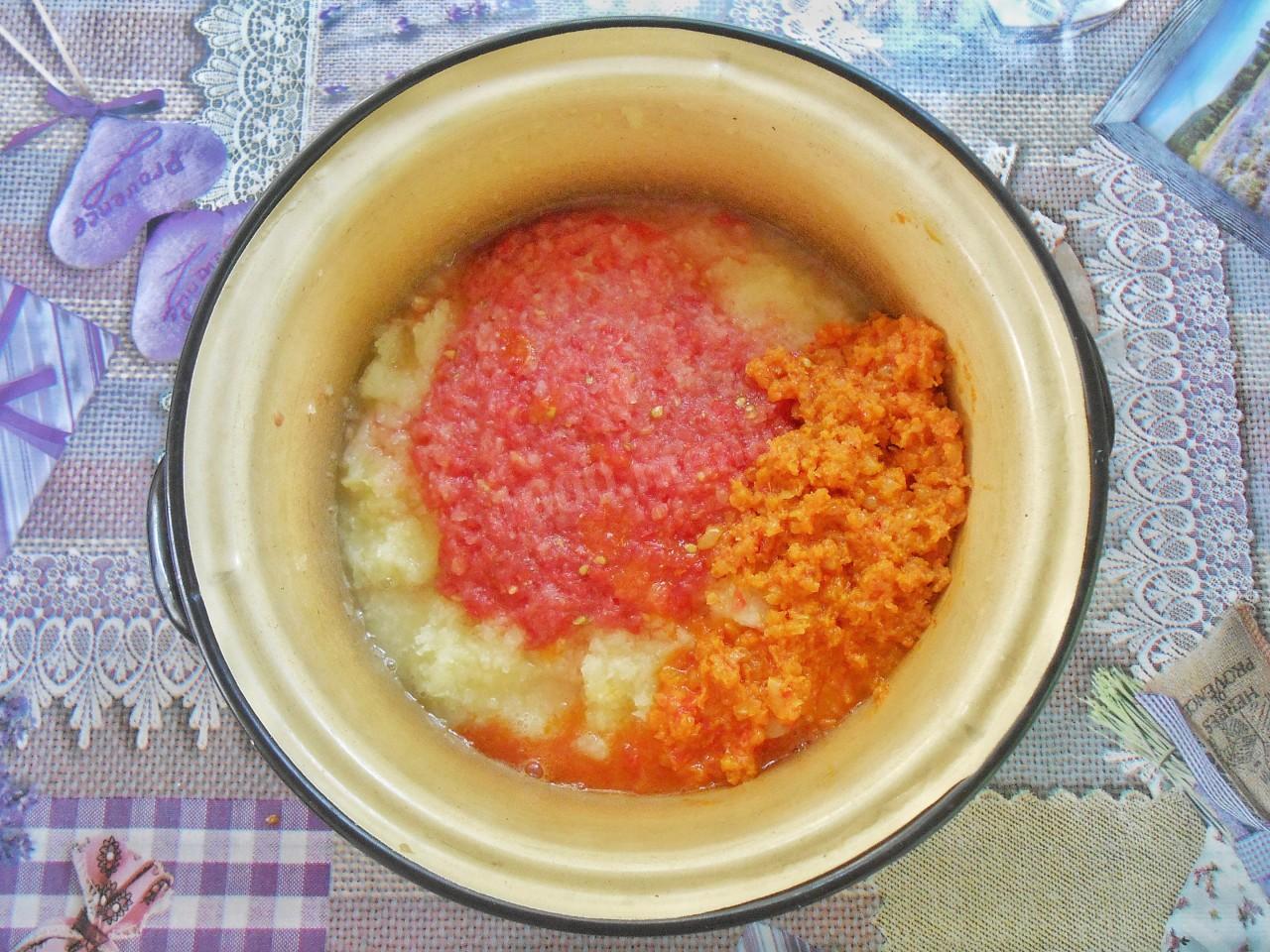 Шаг 8 приготовления Кабачковая икра простая через мясорубку без чеснока