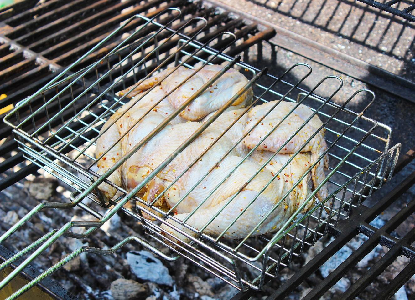 Шаг 6 приготовления Курица на костре