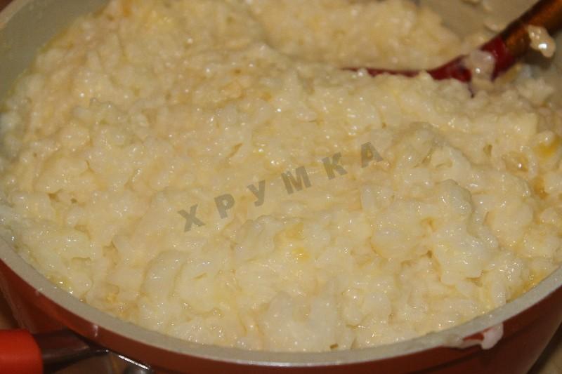Шаг 2 приготовления Аранчини - рисовые шарики с мясной начинкой