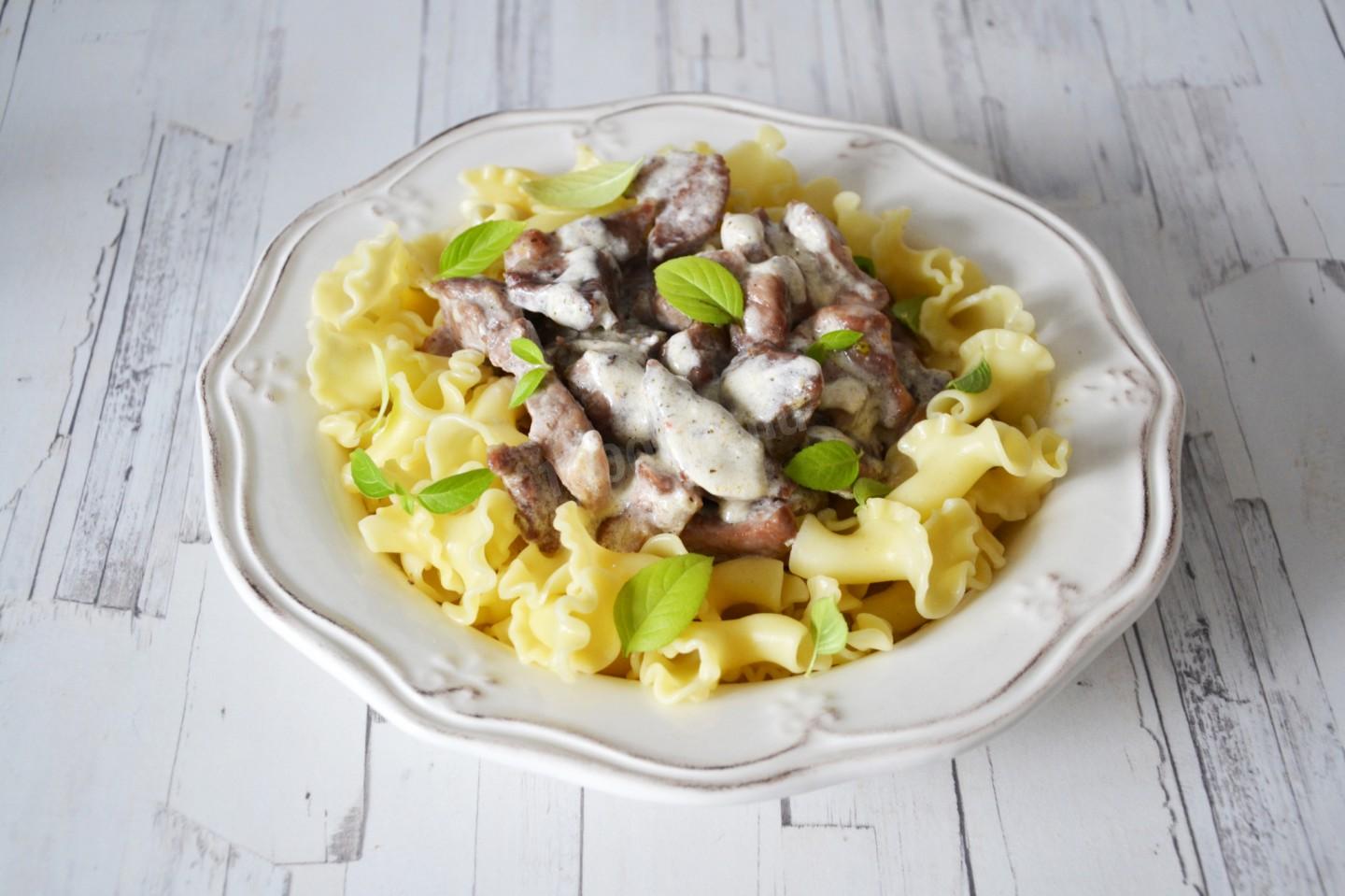 Шаг 10 приготовления Паста с мясом