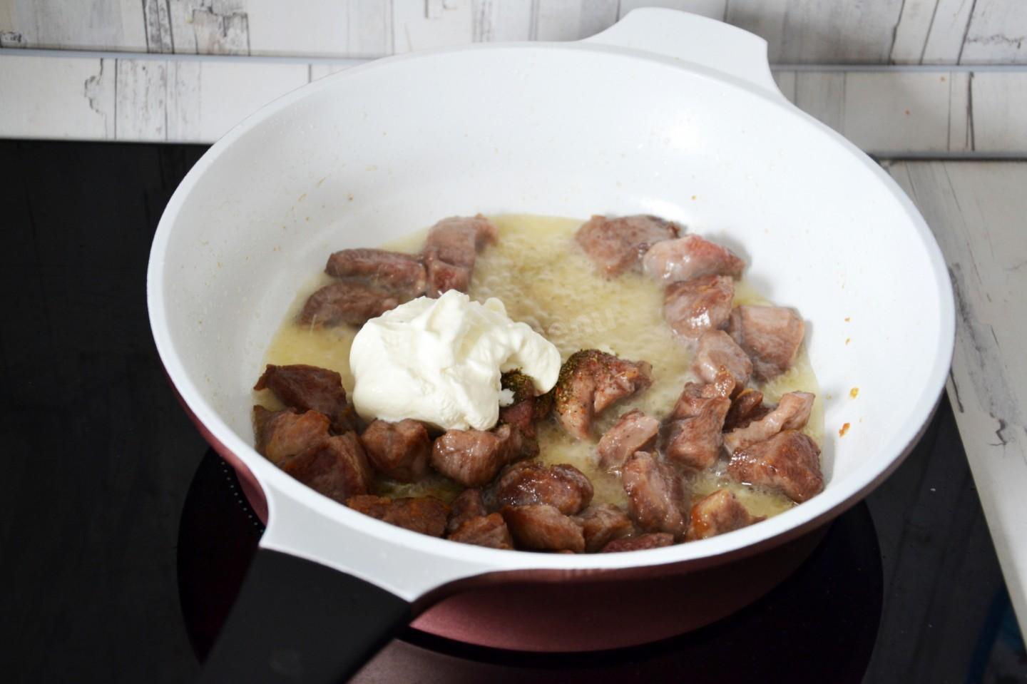 Шаг 6 приготовления Паста с мясом