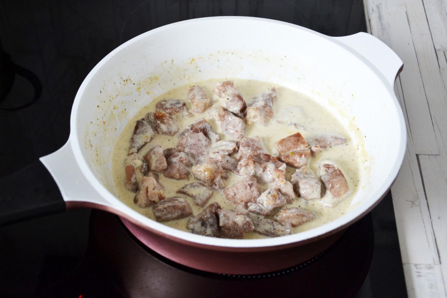 Шаг 7 приготовления Паста с мясом