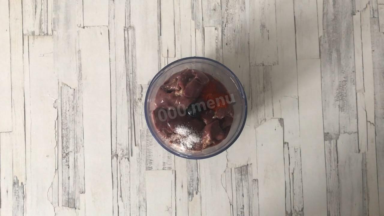 Шаг 3 приготовления Котлеты из печени куриной