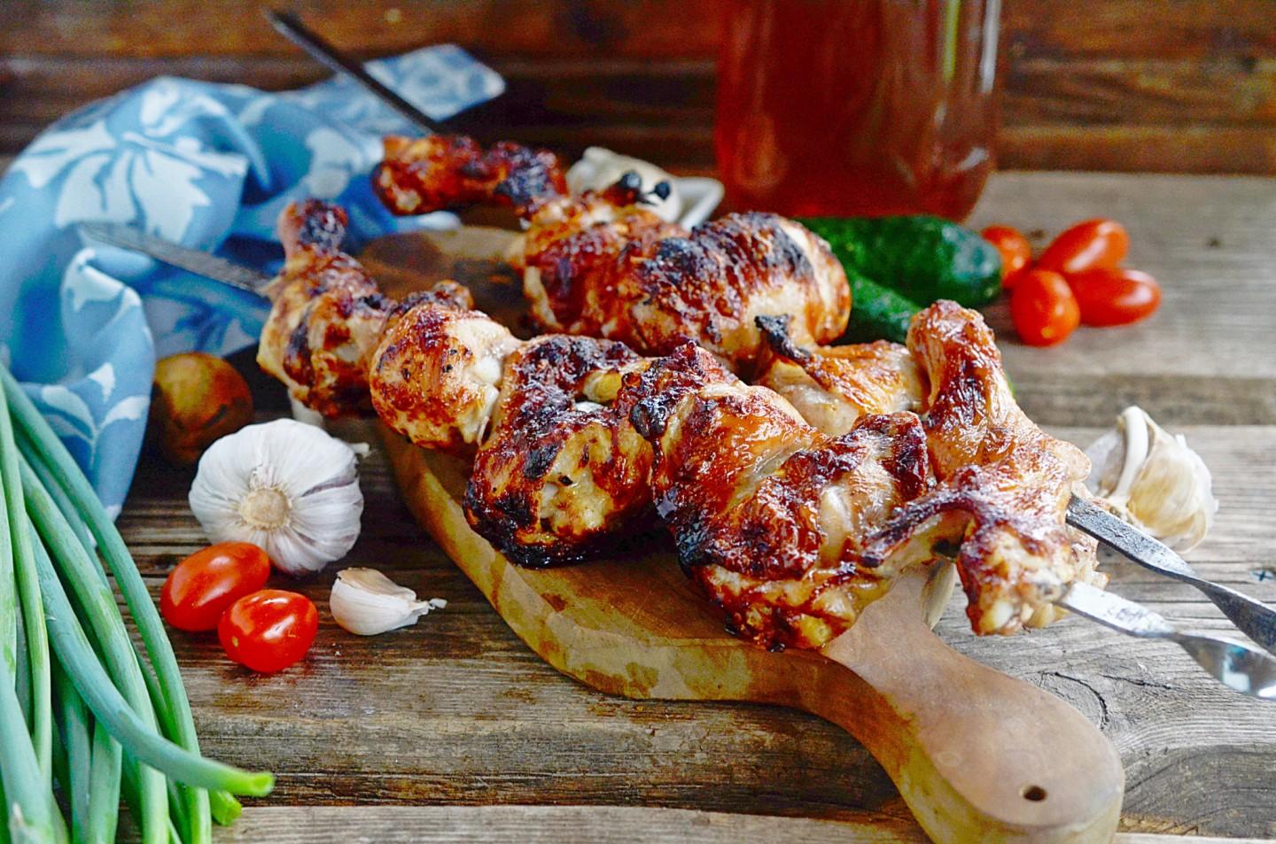 Обложка рецепта Куриный шашлык на мангале