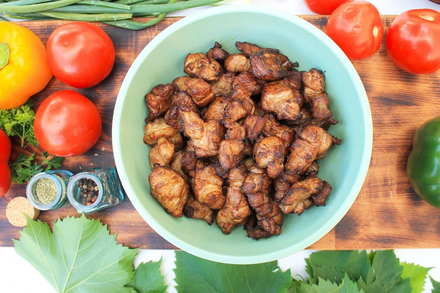Шаг 15 приготовления Картошка с мясом на костре в казане
