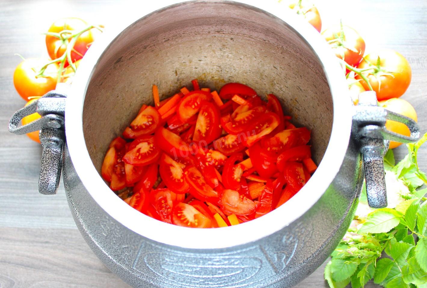 Шаг 13 приготовления Картошка с мясом в афганском казане