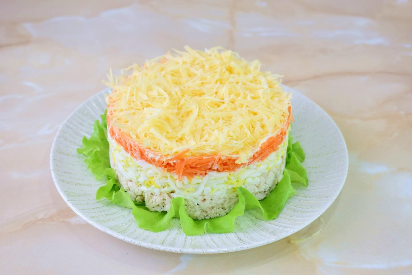 Шаг 8 приготовления Нежность салат классический