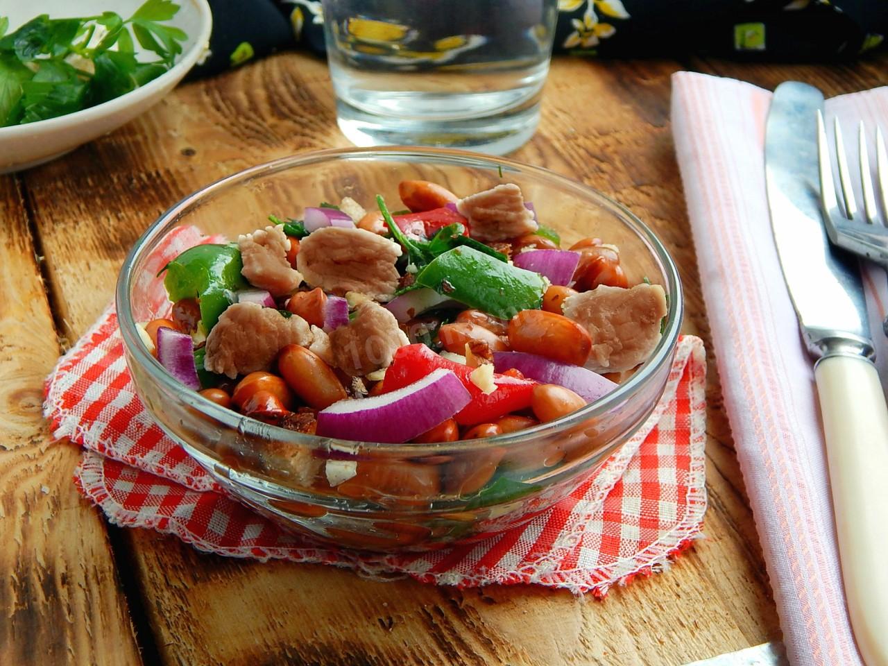 Шаг 7 приготовления Мясной салат с говядиной