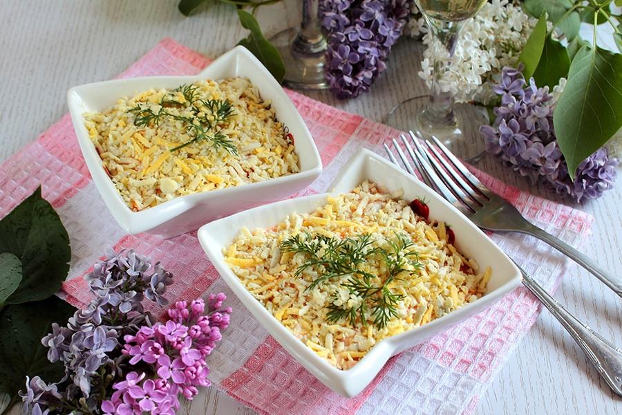 Обложка рецепта Салат Мимоза с курицей