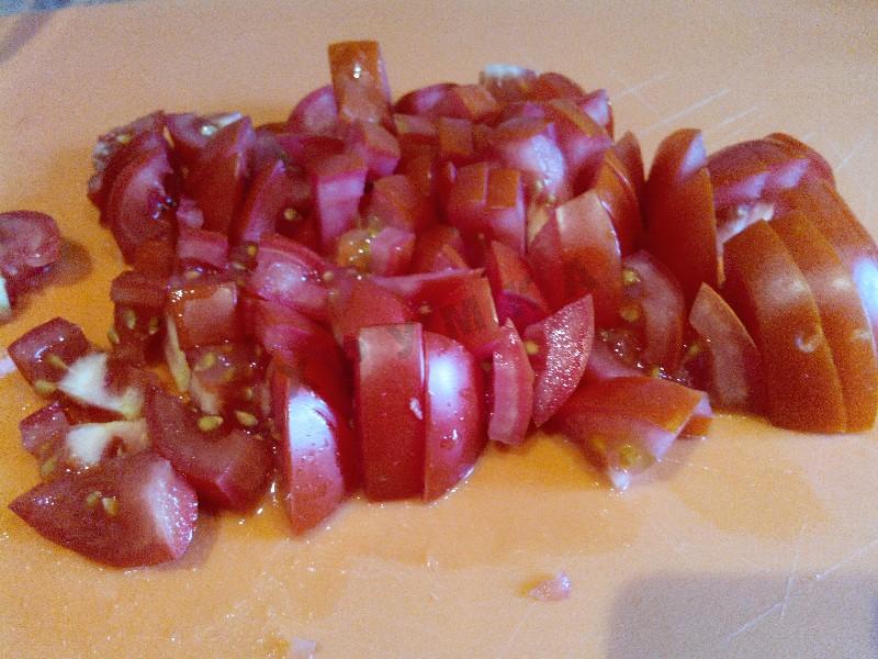 Шаг 5 приготовления Салат Дипломат с крабовыми палочками на Новый год