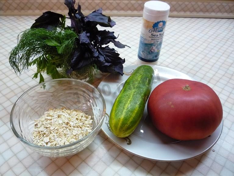 Шаг 1 приготовления Салат красоты из овсяных хлопьев