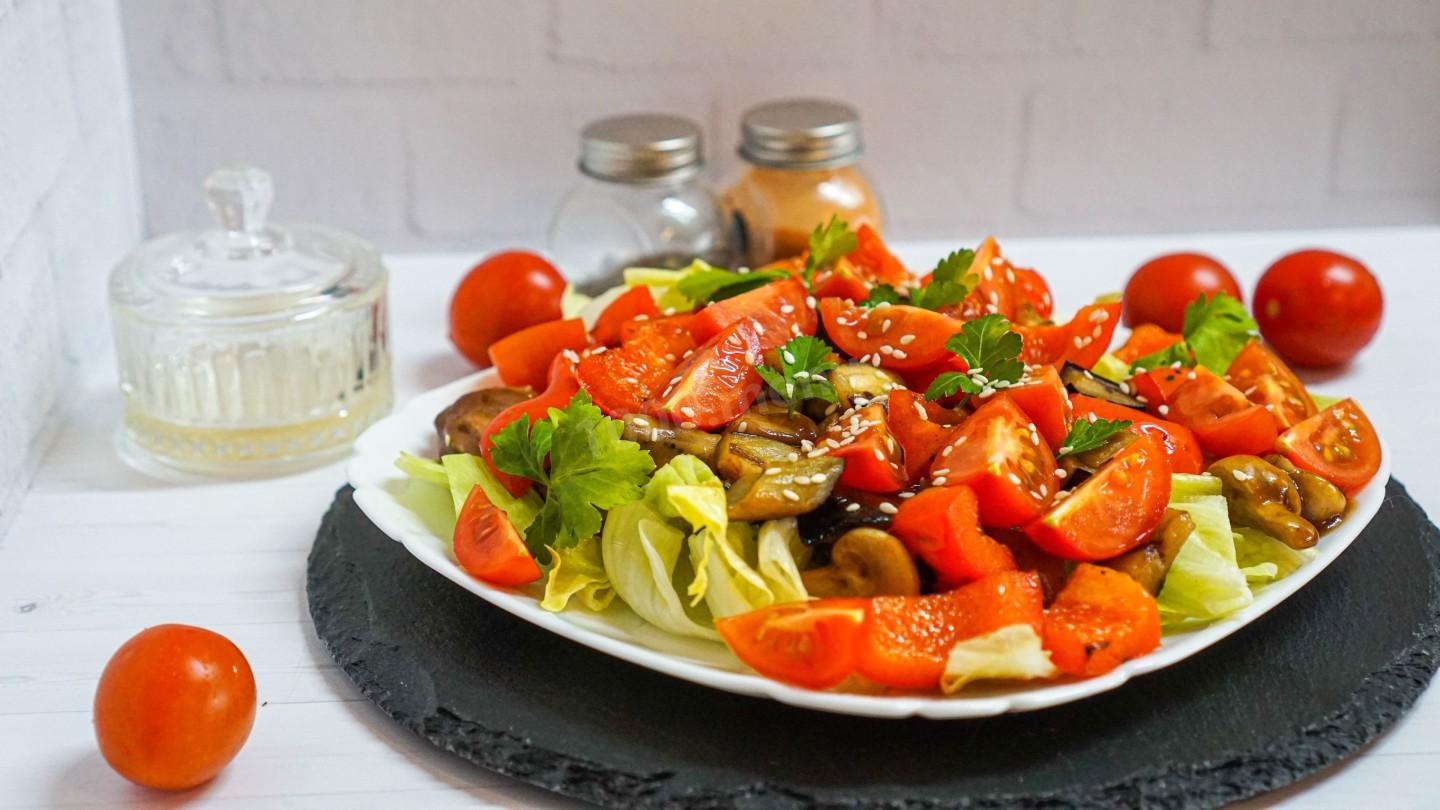 Шаг 19 приготовления Салат с курицей терияки