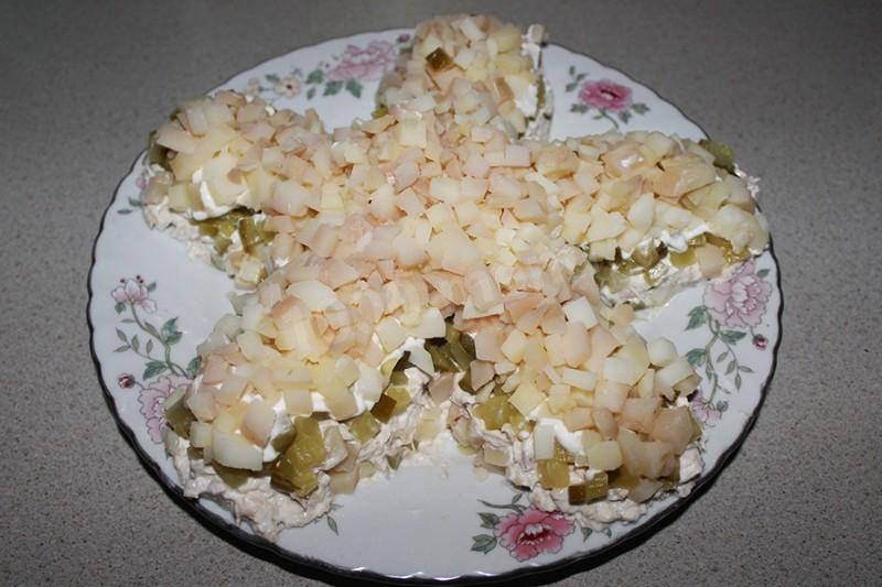 Шаг 11 приготовления Салат Морская звезда