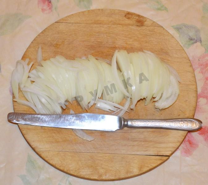 Шаг 3 приготовления Салат с кальмарами, курицей