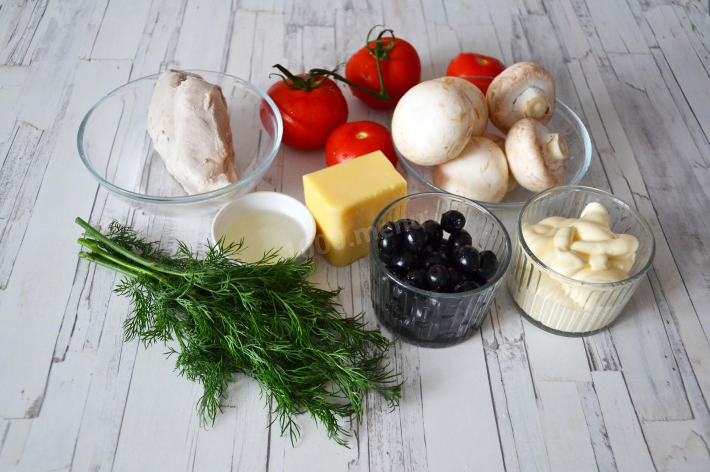 Шаг 1 приготовления Салат Красные маки с курицей