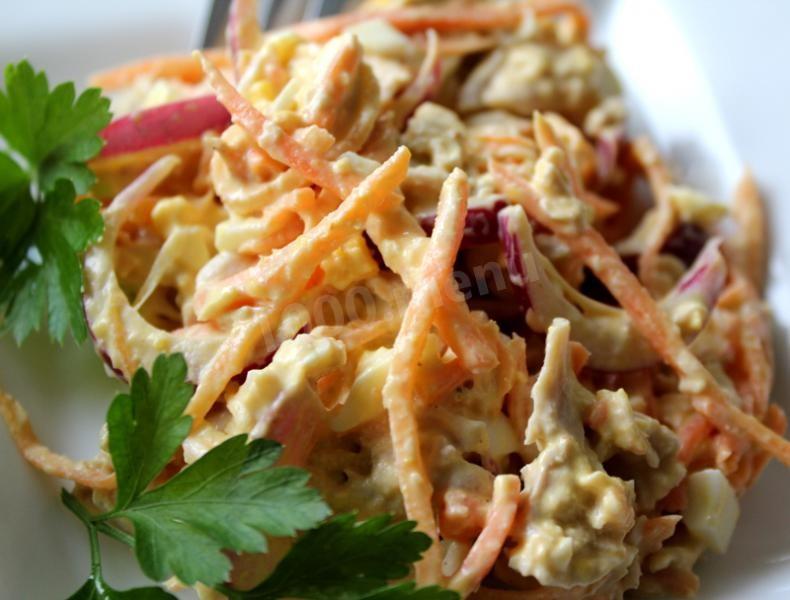 Шаг 7 приготовления Салат Смак с морковью и уксусом