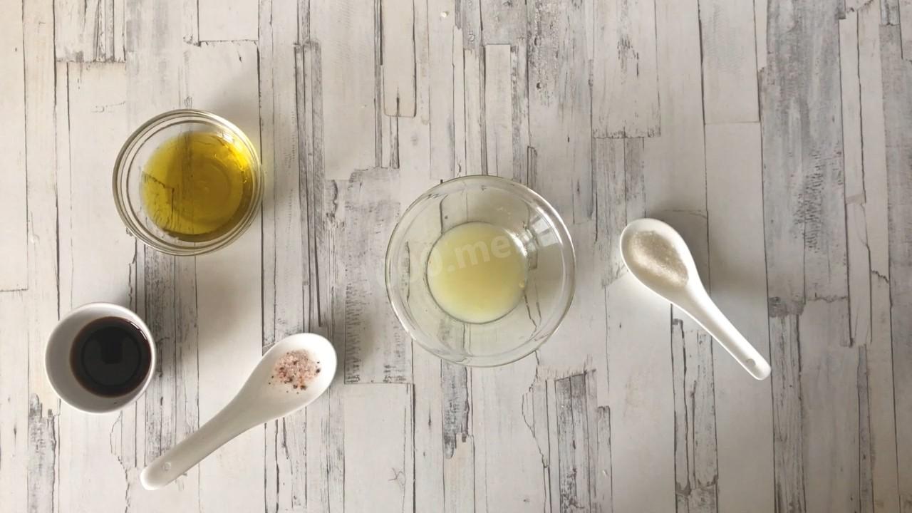 Шаг 6 приготовления Салат с вялеными помидорами и рукколой ПП