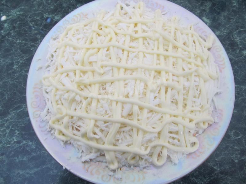 Шаг 5 приготовления Салат яблоко морковь яйцо сыр