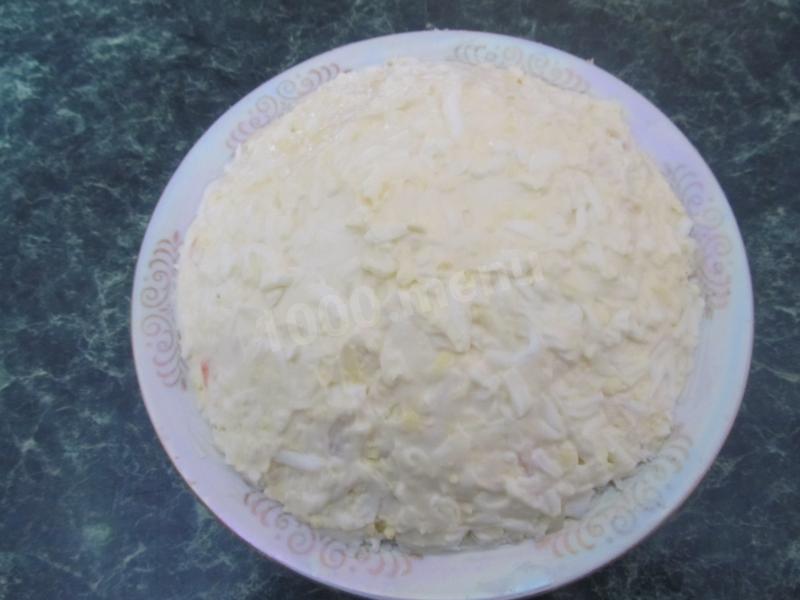 Шаг 8 приготовления Салат яблоко морковь яйцо сыр