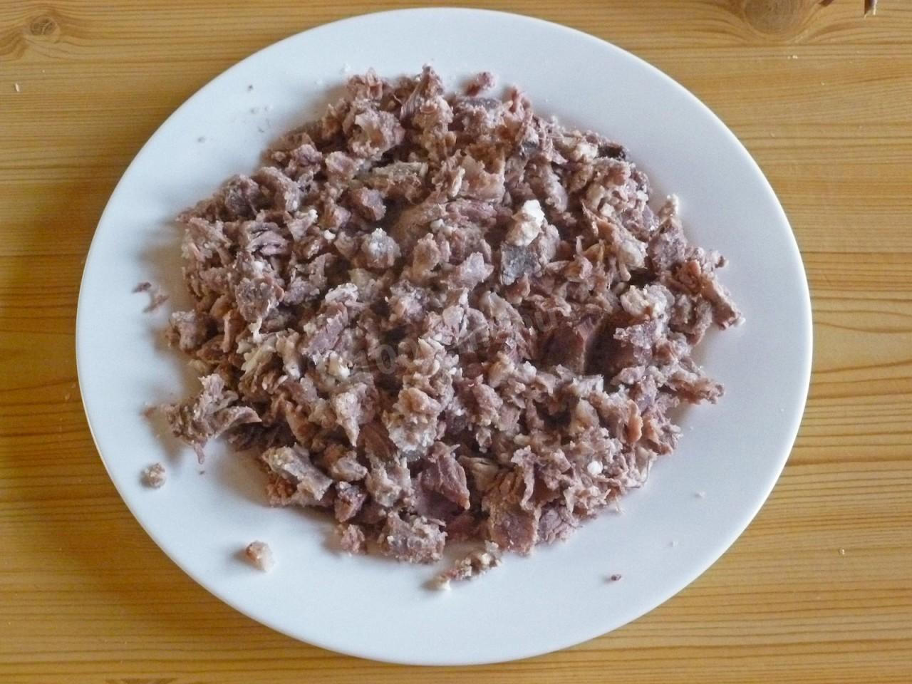 Шаг 2 приготовления Говядина с яблоками салат