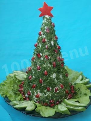 Обложка рецепта Сырный салат Новогодняя елка