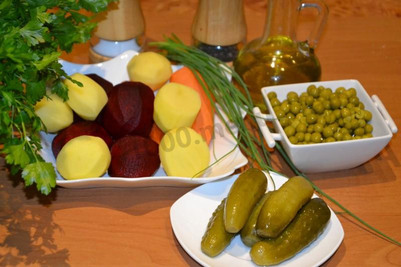 Шаг 1 приготовления Винегрет в мультиварке