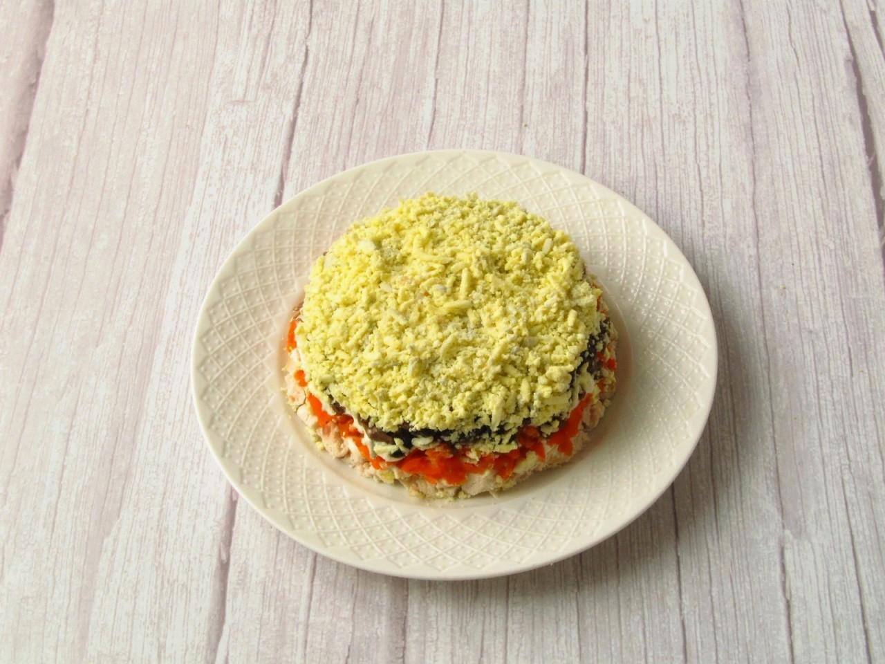 Шаг 15 приготовления Салат Снежинка с курицей