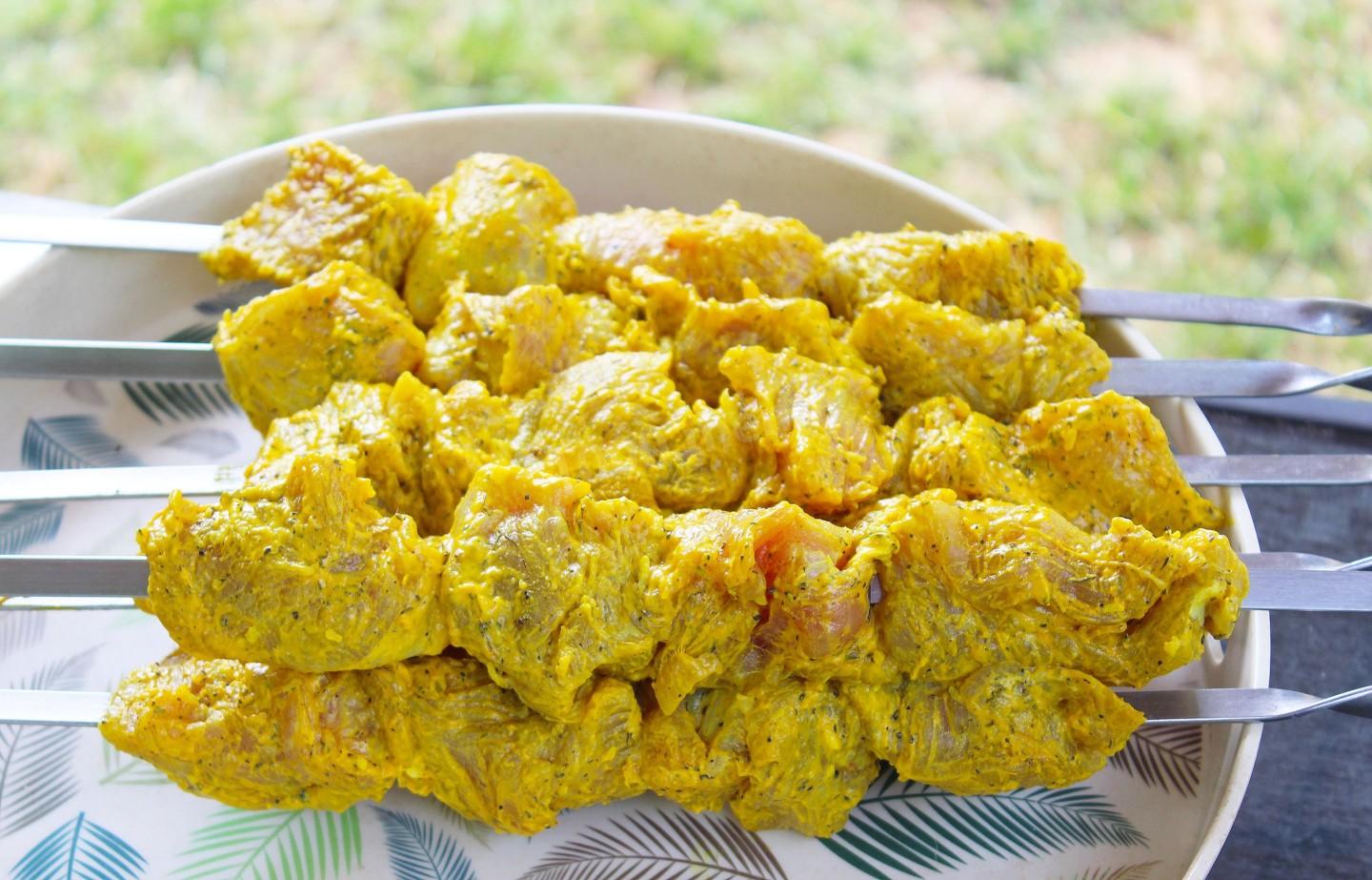 Шаг 6 приготовления Сочный шашлык из индейки маринад самый вкусный