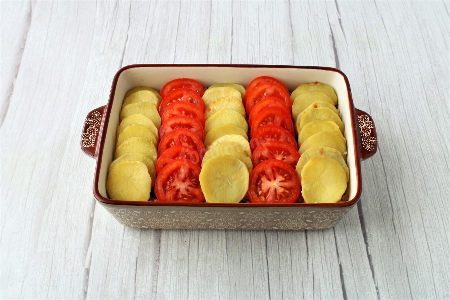 Шаг 13 приготовления Запеканка из картошки и мясного фарша в духовке