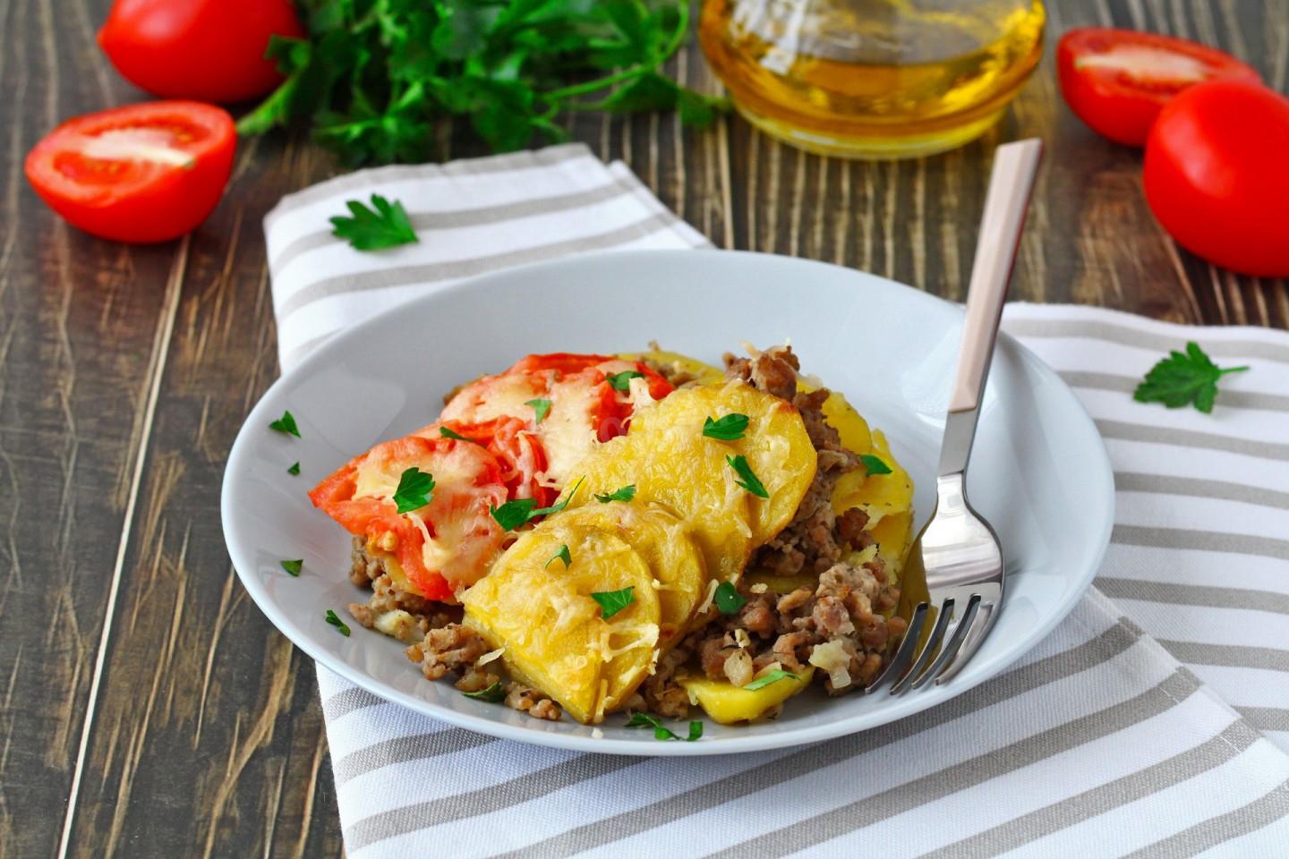 Шаг 16 приготовления Запеканка из картошки и мясного фарша в духовке