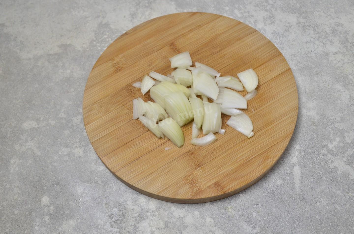 Шаг 3 приготовления Кабачки фаршированные мясом в духовке