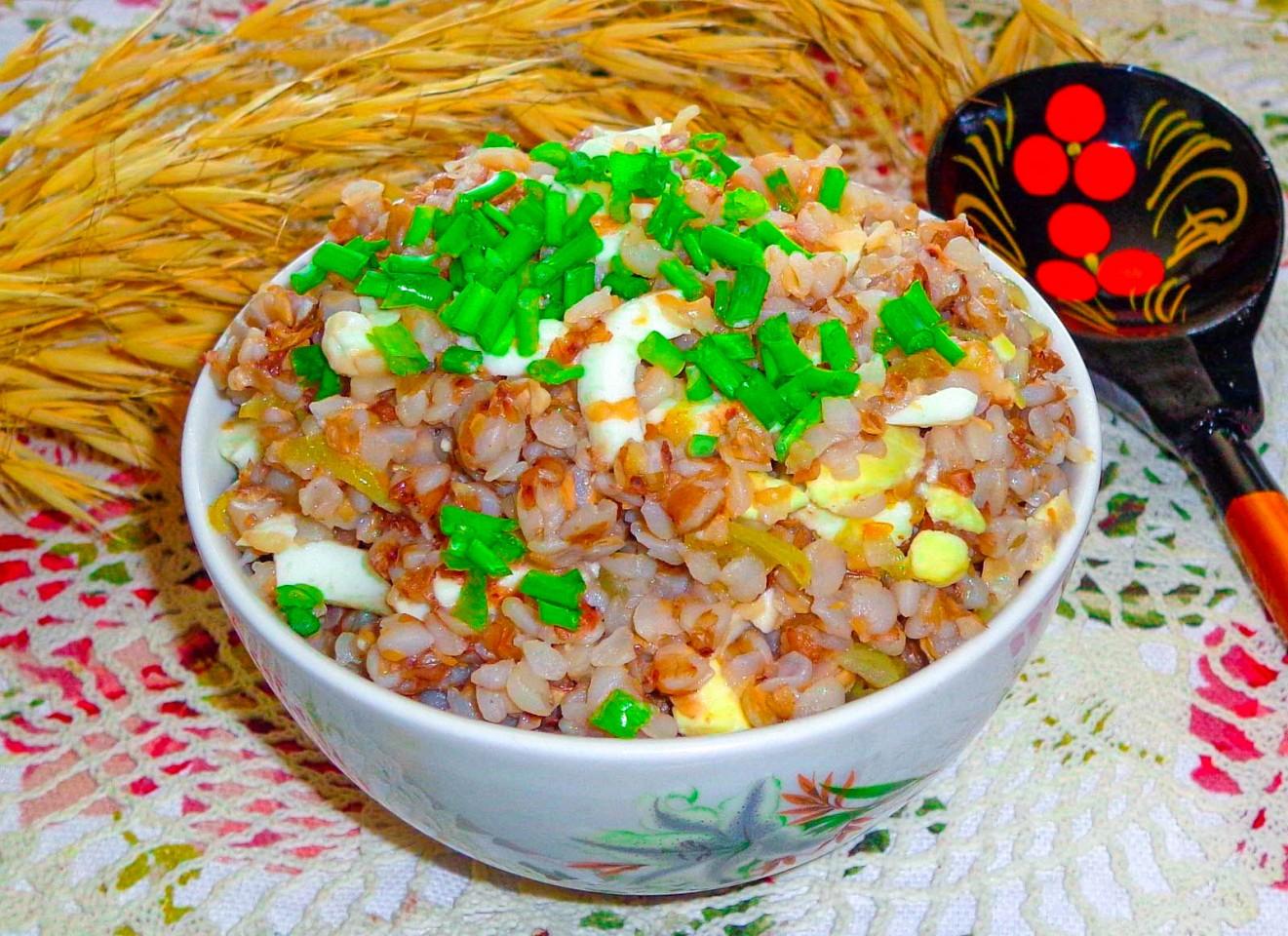 Обложка рецепта Гречка с яйцом
