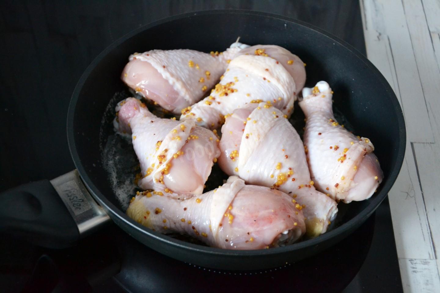 Шаг 7 приготовления Курица с тыквой в духовке