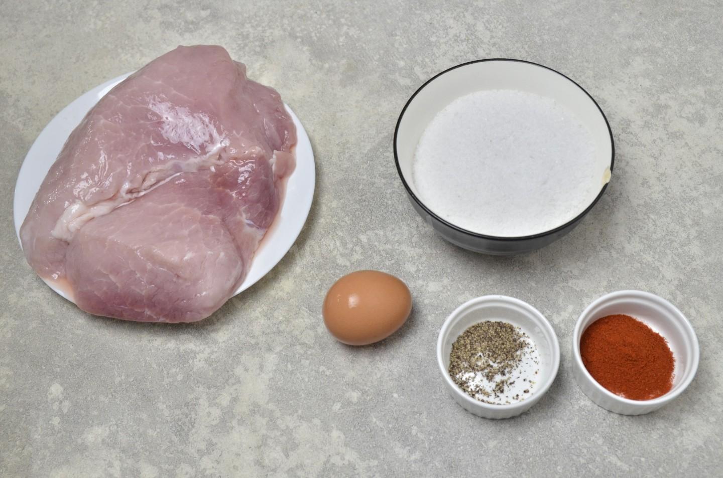 Шаг 1 приготовления Мясо в соли в духовке