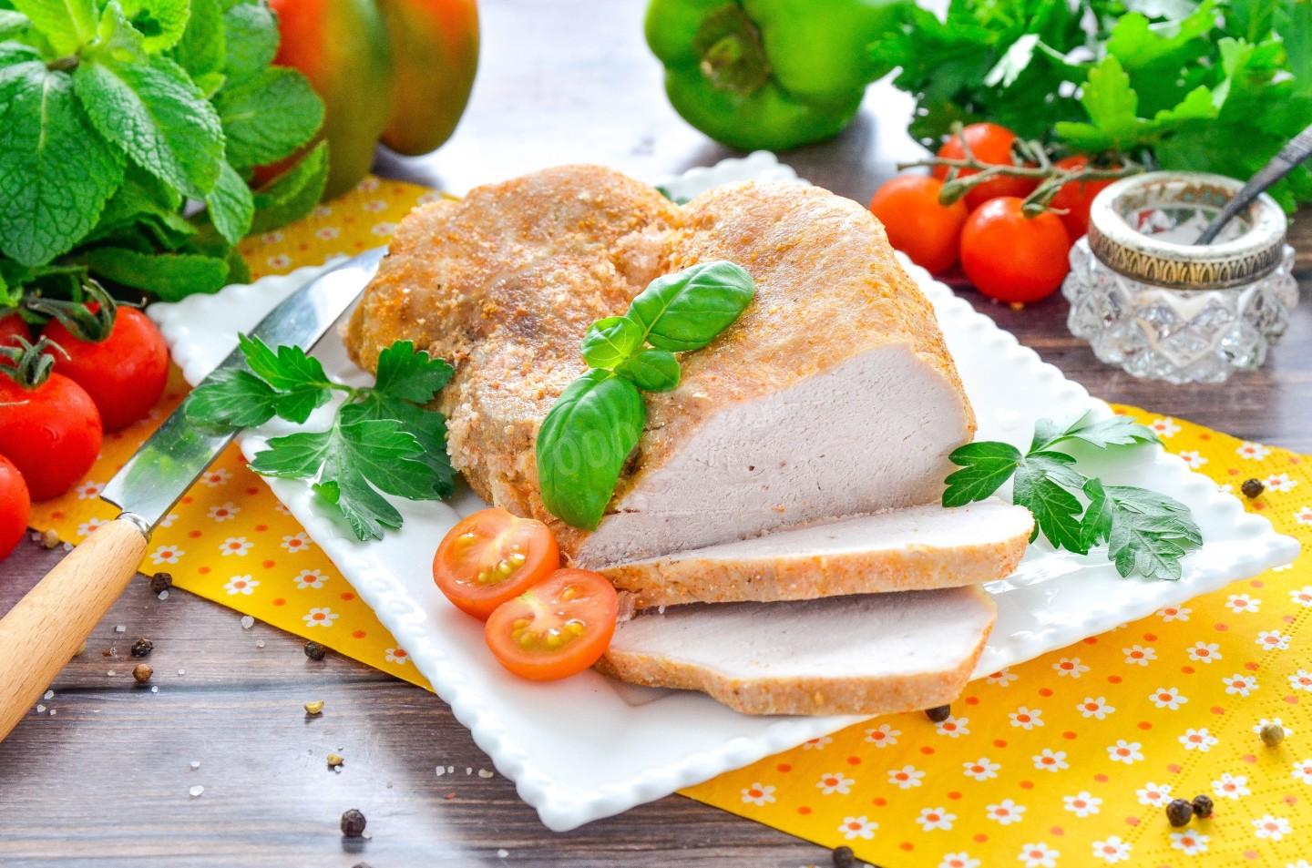 Шаг 8 приготовления Мясо в соли в духовке