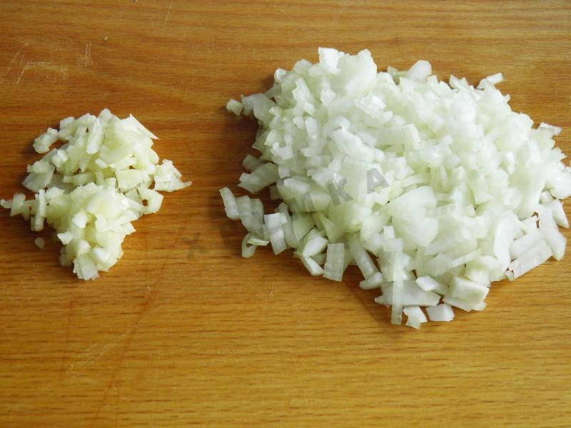 Шаг 2 приготовления Фарш с соусом Бешамель