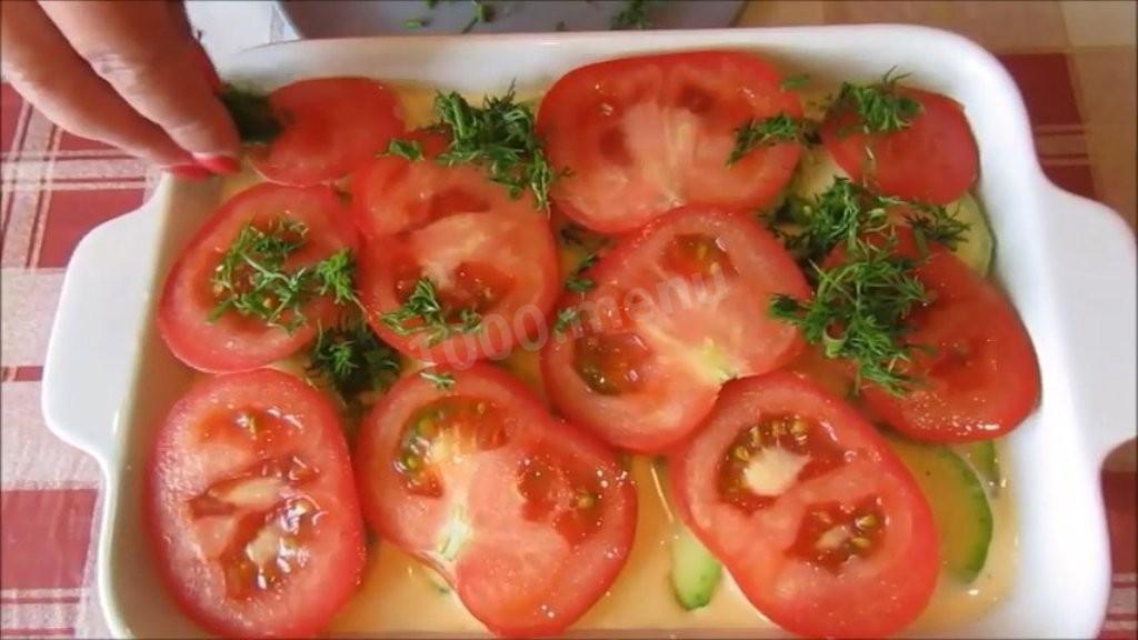 Шаг 4 приготовления Куриное филе с кабачками в духовке