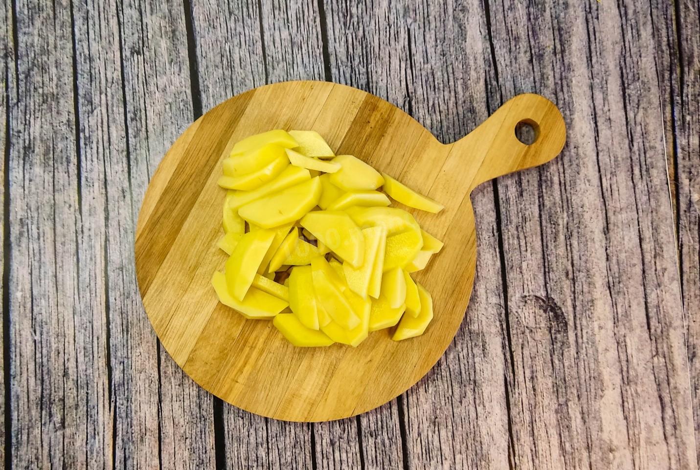 Шаг 8 приготовления Мясо с баклажанами и картошкой в духовке