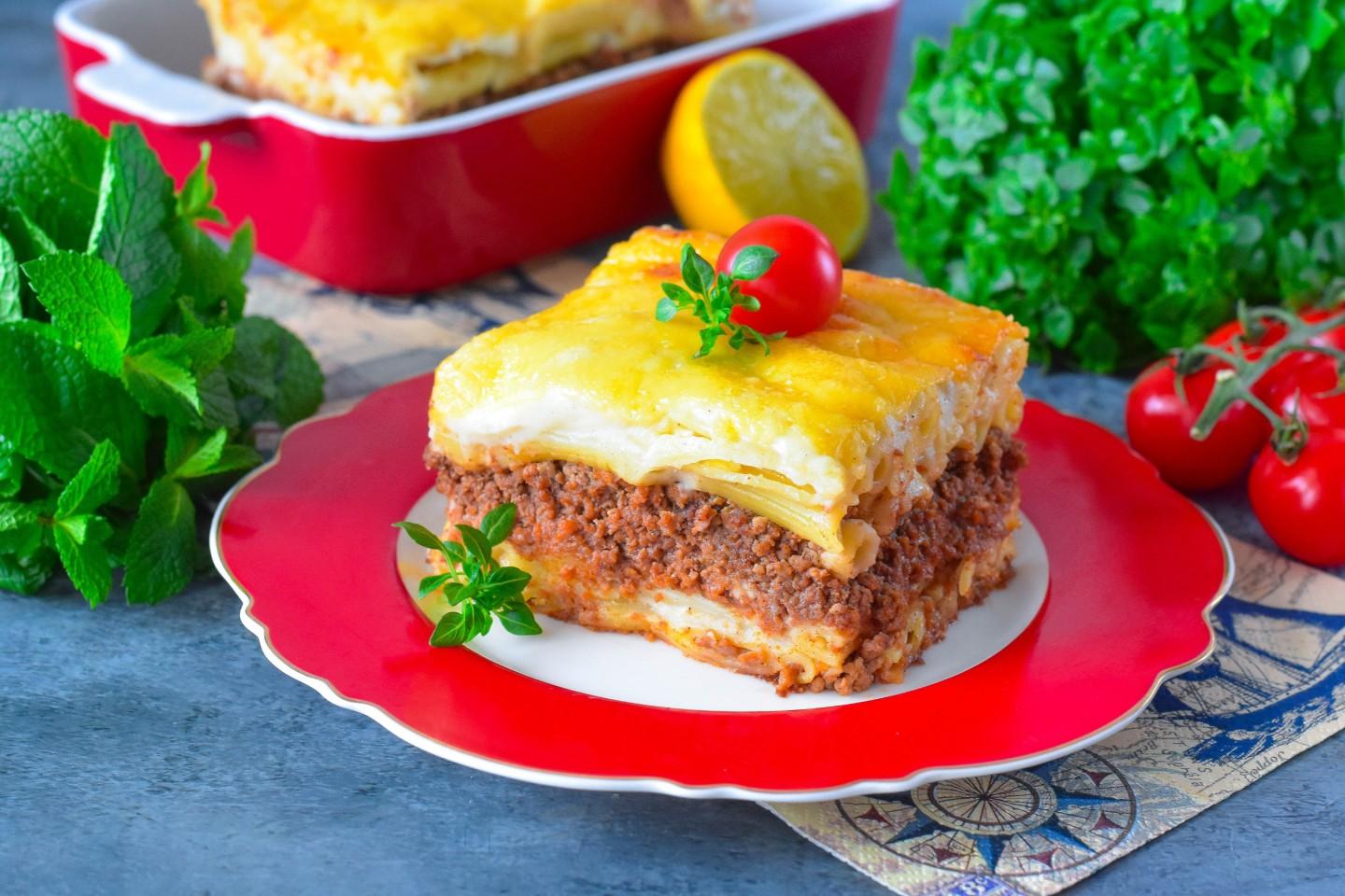Шаг 18 приготовления Запеканка из макарон с фаршем в духовке мясная