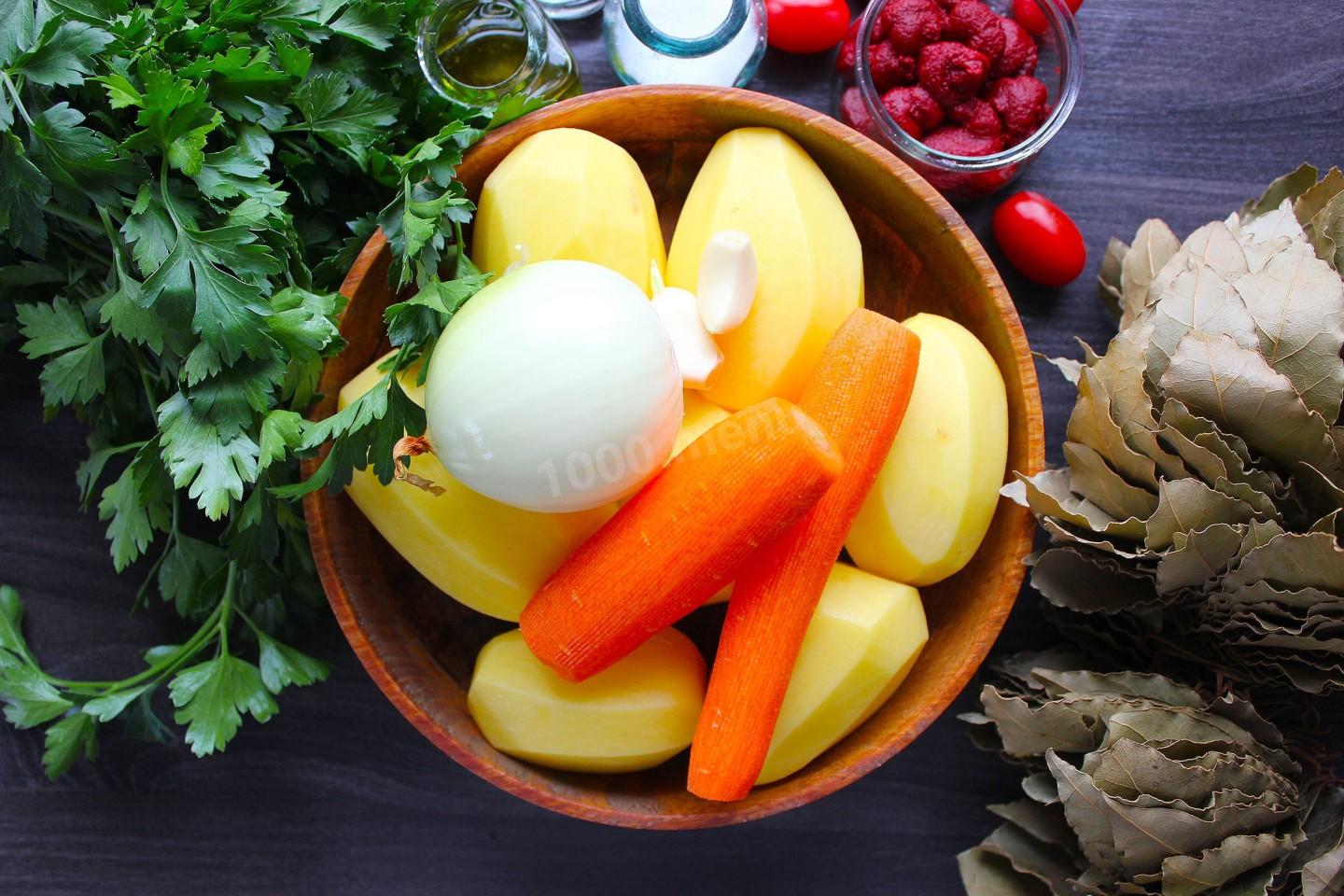 Шаг 2 приготовления Картошка с фасолью и мясом
