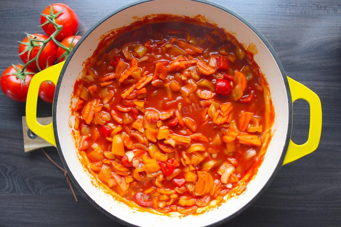 Шаг 10 приготовления Гречка с овощами на зиму